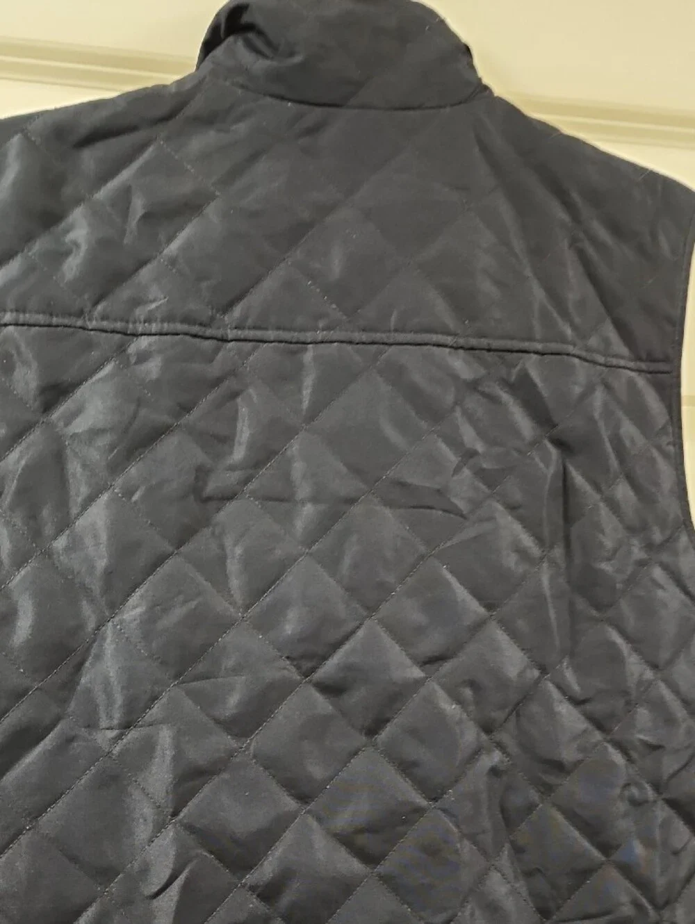 Banana Republic Quilted Navy Men's Vest with Zip Pockets